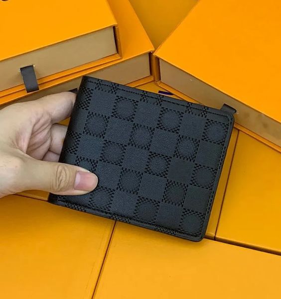 

designer checker flower printing card holder wallet men women short wallets graffiti leather woman purse fashion credit card cardholder man, Red;black