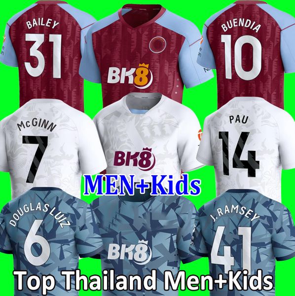 

23 24 kamara aston villas soccer jerseys watkins buendia 2023 2024 home away third mcginn el ghazi douglas luiz mings konsa cash football sh, Black;yellow