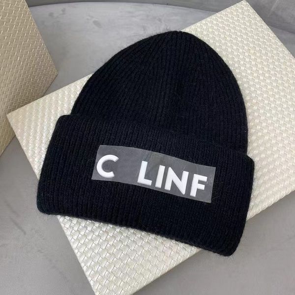 

luxury knitted hat beanie cap designer women's woolen hat letter cl autumn/winter fashion brand hip hop thickened men's hat, Blue;gray