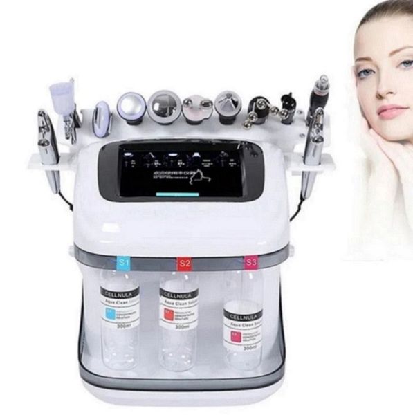 

vacuum blackhead remover 10 in 1 h2o2 hydro facials beauty machine oxygen jet peel beauty equipment, Black;white