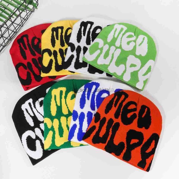 

beanie/skull caps selling trend of hats new pullover letter jacquard knitted hats for men and women in winter l0825, Blue;gray