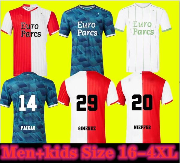 

4xl 2023 feyenoords kokcu gimenez danilo 23 24 soccer jerseys home away third trauner 22 men kids football shirt kids hartman 5 gimenez 29 p, Black;yellow