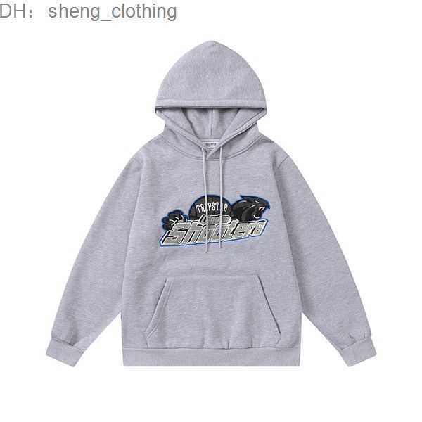 

trapstar brand tracksuit classic embroidery mens hoodie sportswear men's warm set loose hoodies sweatshirt jogging designers 2 woj2, Gray