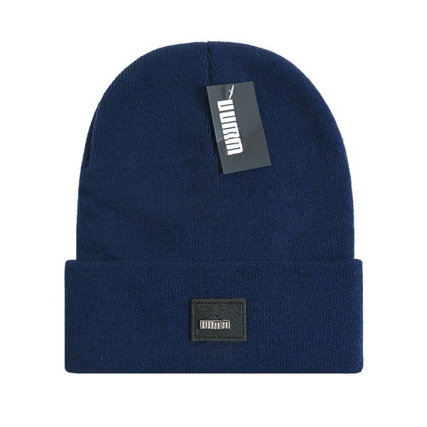 

designer beanie luxury beanie temperament versatile knitted hat warm design hat alphabet design christmas present goods nice, Blue;gray