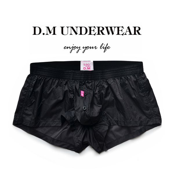 

underpants solid color boxer pants low waist character fashion simple black white home summer square u convex sac bag thin underwear 230824