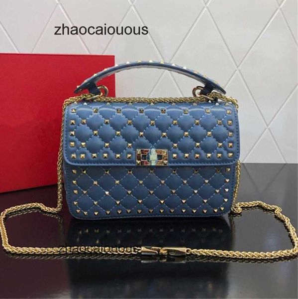 

designer beach sheepskin grid bag crossbody valantioes bags handbags luxury diamond handbags rivet small portable leather handbag tszb