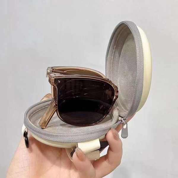 

tl foldable polarized sunglasses anti ultraviolet fashion glasses, White;black