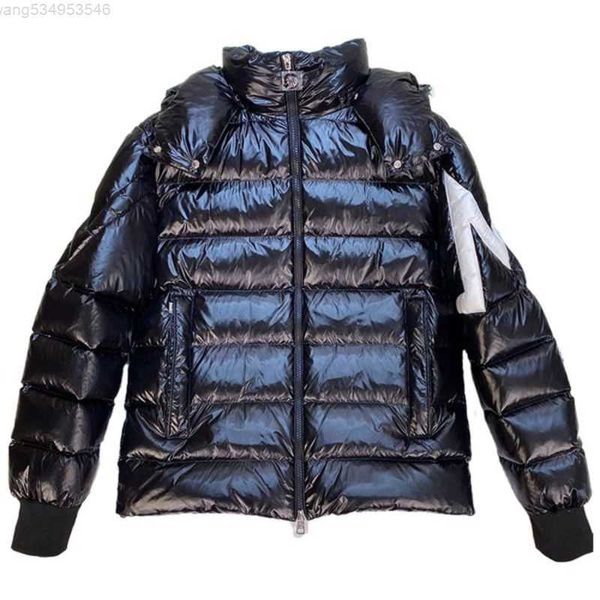 

designer mens down jackets embroidered badge womens hooded outerwear parkas winter warm vlcu, Black