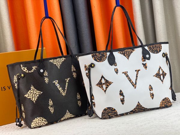 

handbag designer medium handbag tote bag women's shoulder bag leopard print purse mommy bag jungle series large capacity shopping bag 3