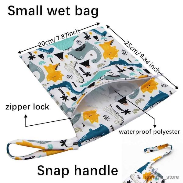 

diaper bags 20*25cm baby diaper bag print wet dry nappy zipper handbag stroller carry travel outdoor wet diaper storage bags r230823