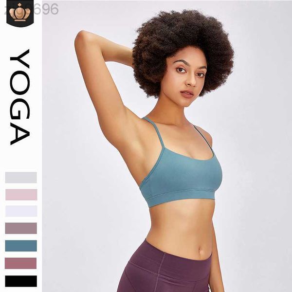

desginer al yoga underwear shockproof y-shaped back strap vest one piece running fitness bra 23ss, White