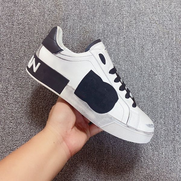 

white spring autumn casual shoes women leather lace-up sneaker fashion lady designer running trainers 0821, Black