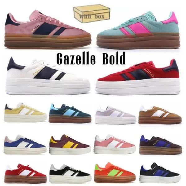 

2024 gazelle bold pink glow womens running shoes sneakers womens trainers size 36-40, Black