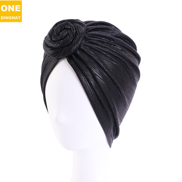 

new african-inspired donut swirl knotted gold bandana hat, Blue;gray