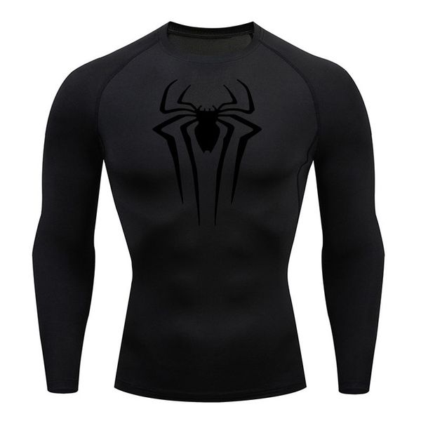 

men's t-shirts compression shirt men's t-shirt long sleeve black fitness sunscreen second skin quick dry breathable casual long t-, White;black