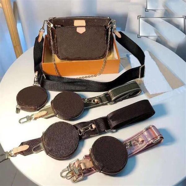 

new women bag genuine leather fashion handbags purses flower mini pochette 3pcs crossbody bag shoulder bags251m, Black;red
