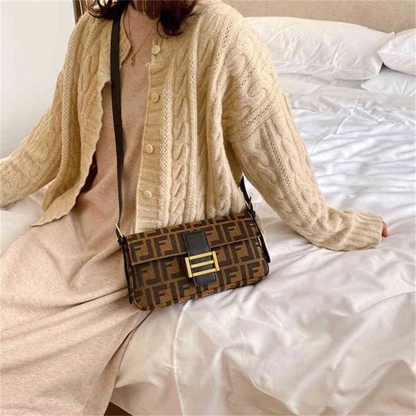 

handbag trendy handbags autumn and belt buckle simple color contrast letter bags designer handbags 70% off