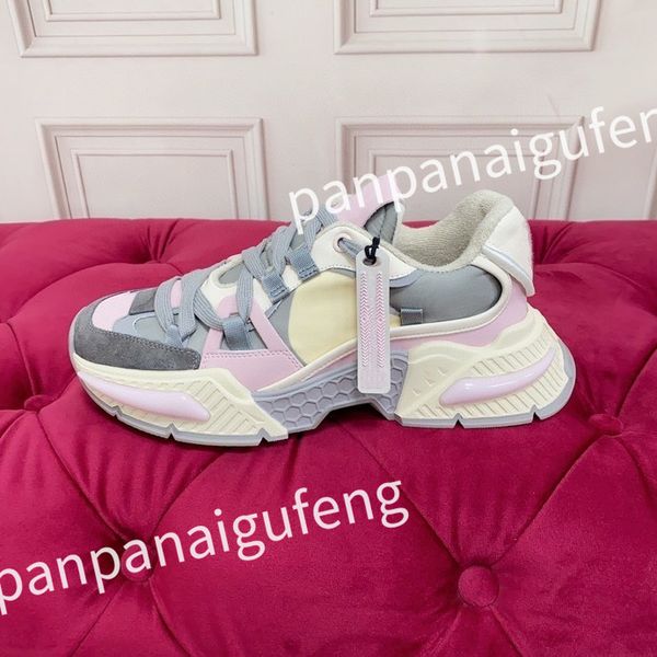 

2023 luxury designer sports shoes casual shoes calfskin leather white blue letter overlay platfor low sports shoes training shoes sizes 39-4, Black