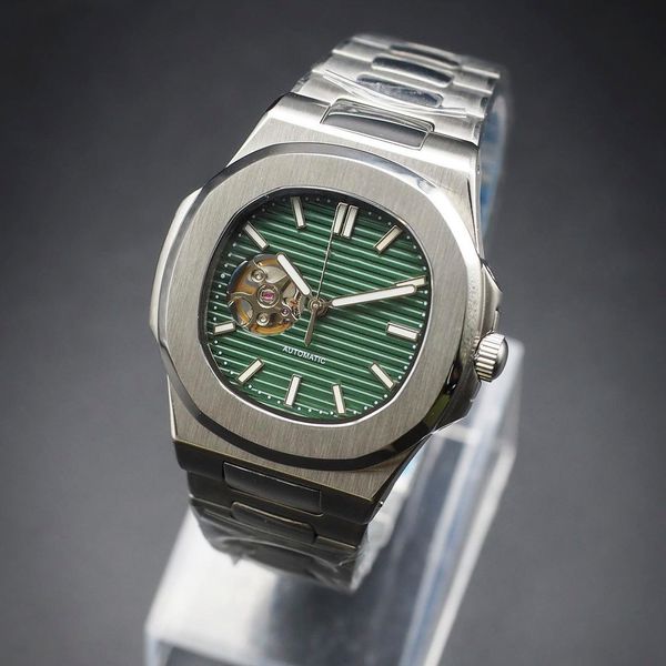 

watch bands 41mm men s mechanical nh38 movement customized industrial style 230824, Black;brown