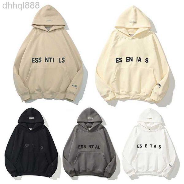 

men's hoodie designer clothing hoodys couples sweatshirts velvet sweater ess pullovers women hoodie winter oversized jumpers street clo, Black