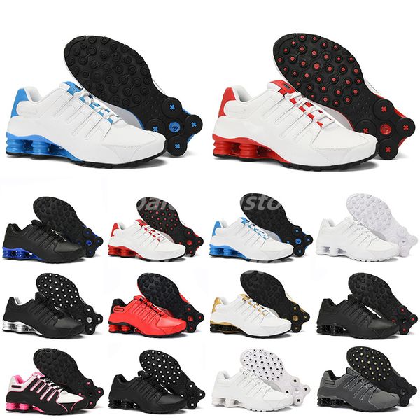 

2023 mens tl r4 301 running shoes triple white metallic silver racer blue enigma black neon chaussures shoxs deliver oz nz 802 809 36-46 b5, White;red