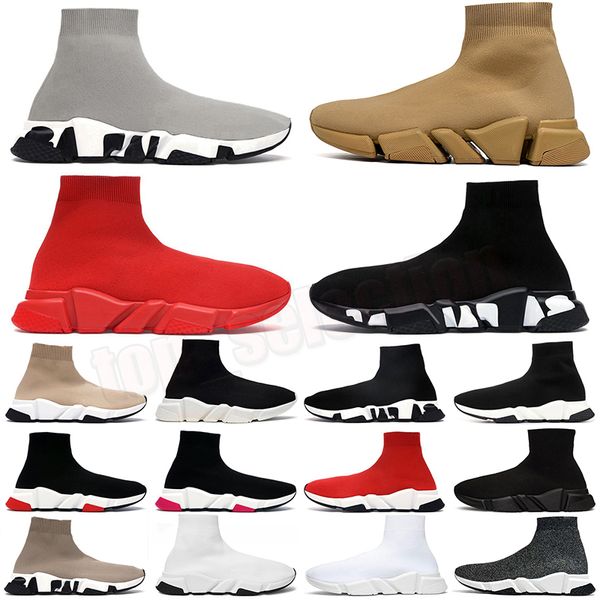 

og original speed trainer designer sock shoes casual socks trainers women mens triple s black white knit all red clearsole black yellow loaf