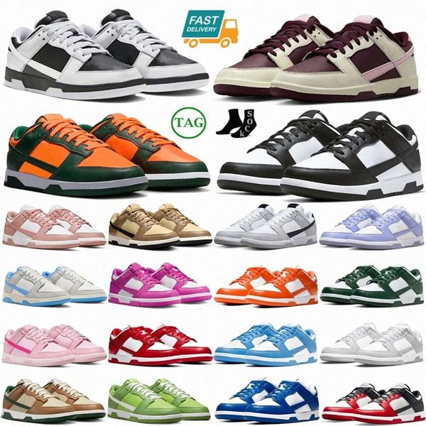 

low chunky sb panda reverse miami hurricanes valentine's day white black university red rattan gorge green fog triple pink men women sh