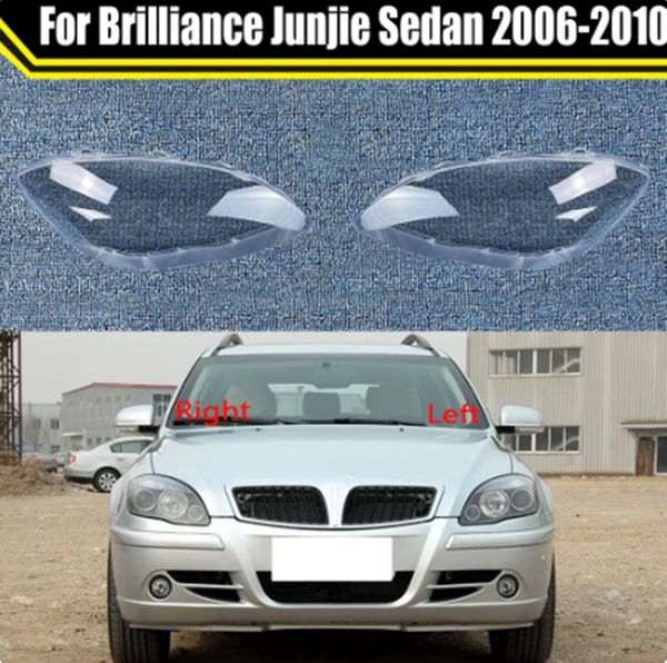 

for brilliance junjie sedan 2006-2010 car headlight cover lens glass shell headlamp transparent lampshade auto light lamp caps