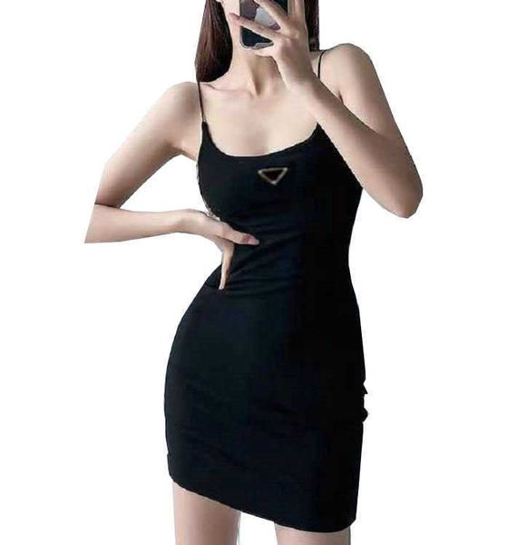 

woman clothing casual dresses short sleeve summer womens dress camisole skirt outwear slim style with budge designer lady dresses a012, White;black
