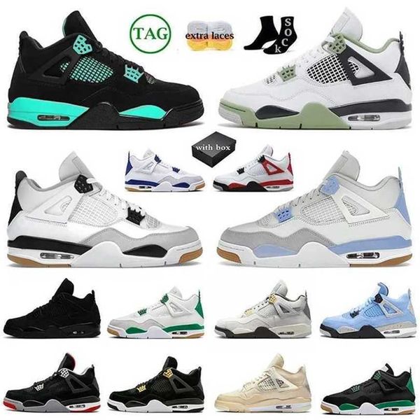 

with box jumpman 4 mens basketball shoes 4s pine green pn dust military black university blue seafoam red cement sail cat oreo men women sne