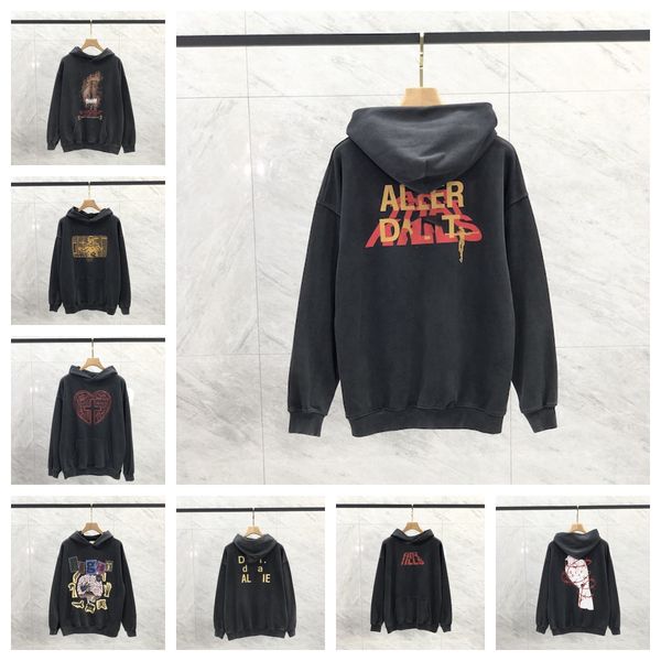 

2023 men's hoodies fashion women hoodie autumn winter hooded pullover round neck long sleeve clothes sweatshirts jacket jumpers size m-, Black