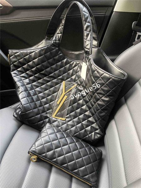 

evening bags icare maxi tote shopping bag handbags women designer bag black lambskin quilted tote bag for woman large beach bags travel shou