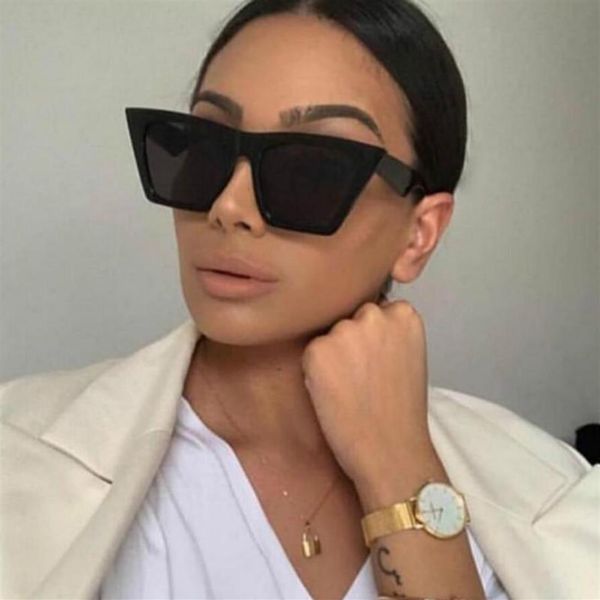 

sunglasses women big frame shades oversized square brand designer vintage men fashion sun glasses uv400252m, White;black