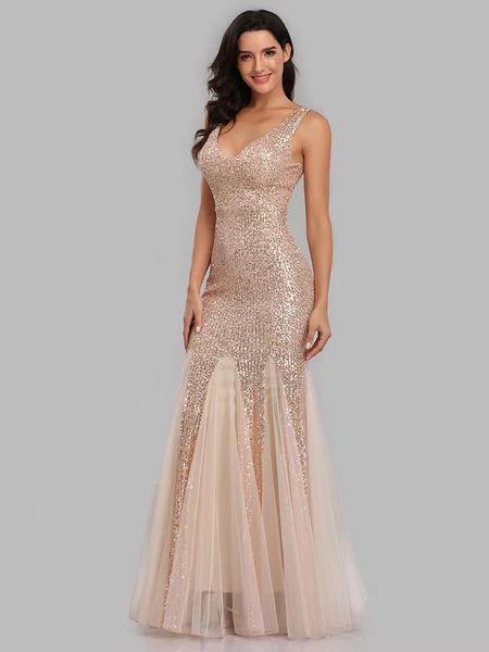 

2023 shiny mermaid mother of the bride dresses v neck appliqued sequins beaded mother gown floor length wed guest gown wedding party dress, Black;red