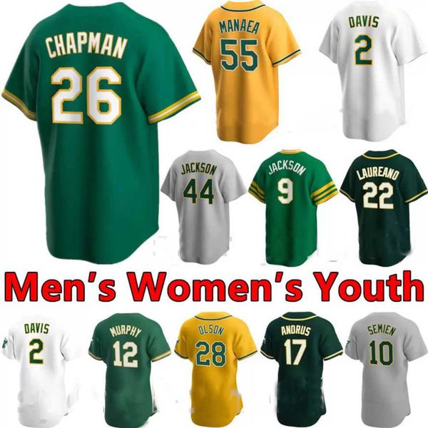 

2022 custom baseball jersey 12 sean murphy 17 elvis andrus 15 seth brown 5 tony kemp matt olson reggie jackson rickey henderson khris davis, Blue;black