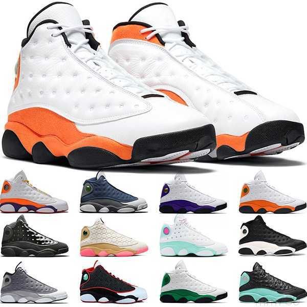

men basketball shoes 13 13s gold glitter court purple reverse bred starfish red flint mens trainers sports sneakers size 40-47