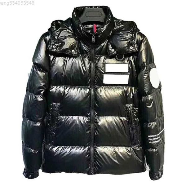 

designer mens down jackets embroidered badge womens hooded outerwear parkas winter warm 8t7h, Black