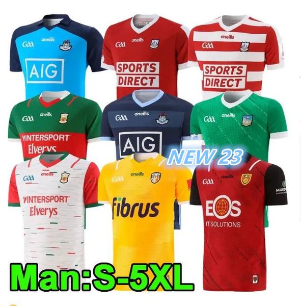 

2023 limerick cork dublin gaa jerseys 22 23 down louth antrim wicklow mayo hurling derry retro cork classic home away shirt s-5xl, White;black