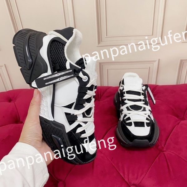 

2023 designer sports shoes casual shoes calfskin leather white blue letter overlay platfor low sports shoes training shoes sizes 39-45 hc230, Black