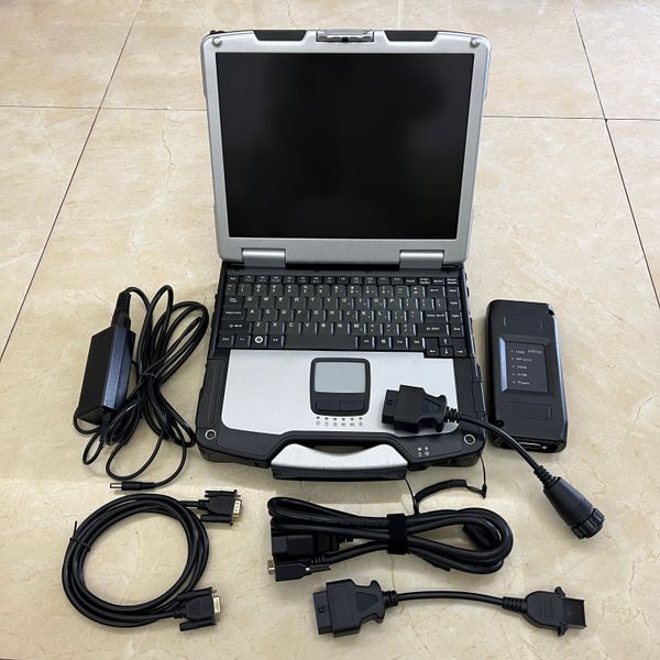 

truck diagnosis scanner tool vcads pro with lapcf30 toughbook ram 4g cables full set ready to work