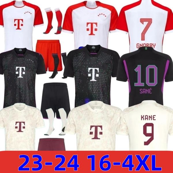 

23 24 kane bayerns munich soccer jerseys goretzka gnabry bayerns camisa de futebol men kids kits hernandez 2023 2024 davies kimmich muller f, Black;yellow
