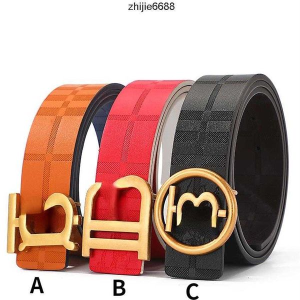 

burbreriness burberriness famous brand mens classic luxury belt letter smooth buckle business versatile jeans both sides designer belt for m, Black;brown