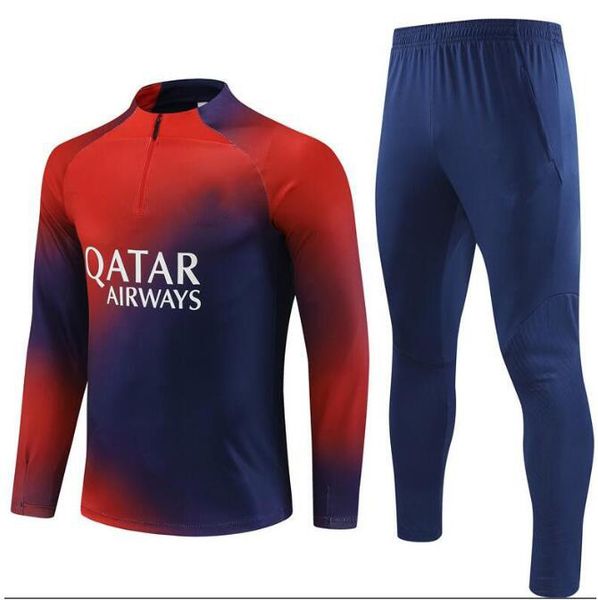 

2023 soccer tracksuit futbol kids survetement sets 23 24 hommes sportswear training suits football tracksuits, Black
