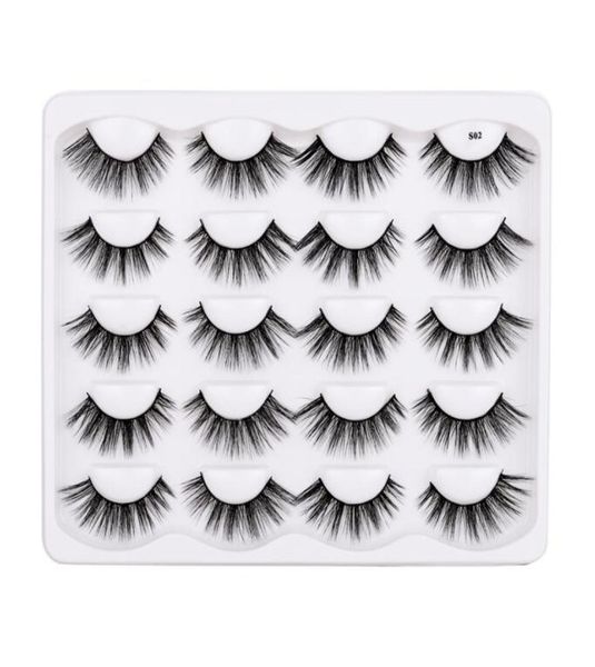 

handmade thick 10 pairs fake lashes set natural long soft crisscross 3d false eyelashes extensions eye makeup accessories 11 model8433401