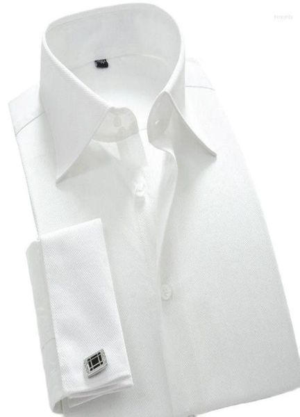 

men039s dress shirts recommend quality france cufflink men turndown collar breathable slim fit party wedding male tuxedo shirts2667365, White;black