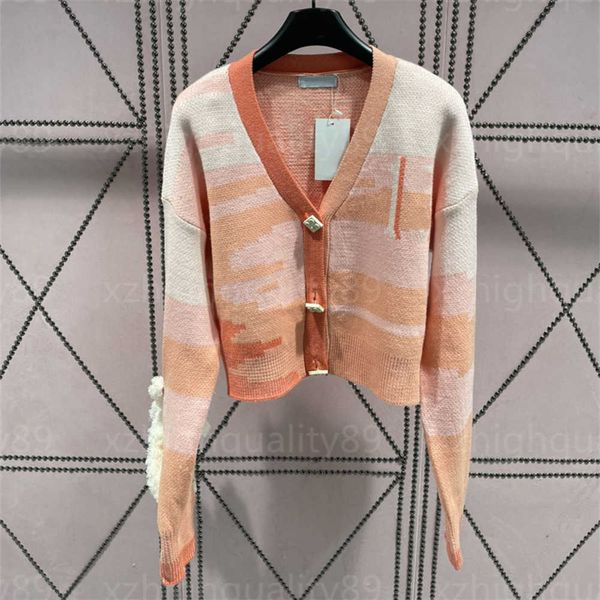 

sweaters womens designer cardigan women knit jacket mixed-colour double-sided jacquard design arm doll bunny decoration orange designer car, White;black