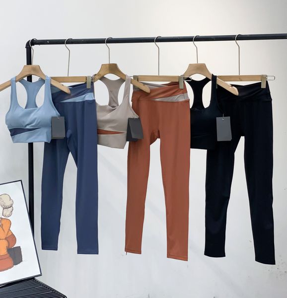 

womens yoga legging yoga arc sports suit tanks clothing long leggings set s, Black