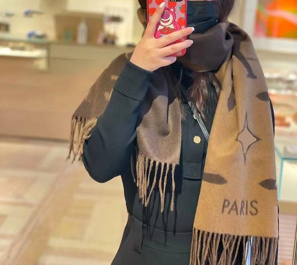 

designer cashmere scarf luxury brand women man shawl 2023 autumn/winter warm l long scarf fashion classic christmas gift 174382, Blue;gray