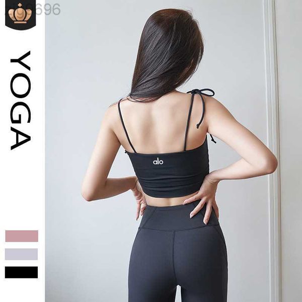 

desginer al yoga new bra camisole dance fitness bra 23ss, White