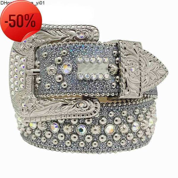 

1bb 2022 belt designer simon belts for men women shiny diamond belt white cintura uomo boosluxurygoods 0000ljj, Blue;gray